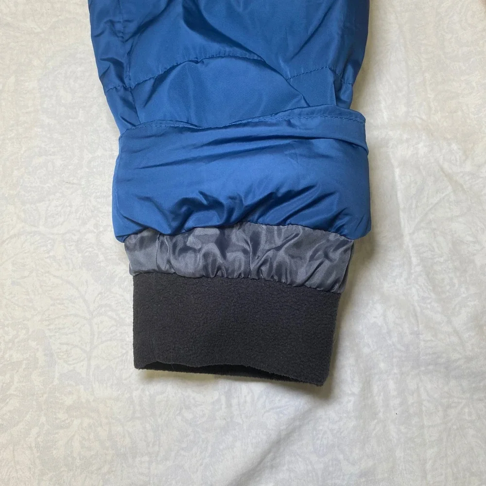 Weatherproof Mens XXL Blue Puffer Jacket Insulated Full Zip Fleece Collar Winter